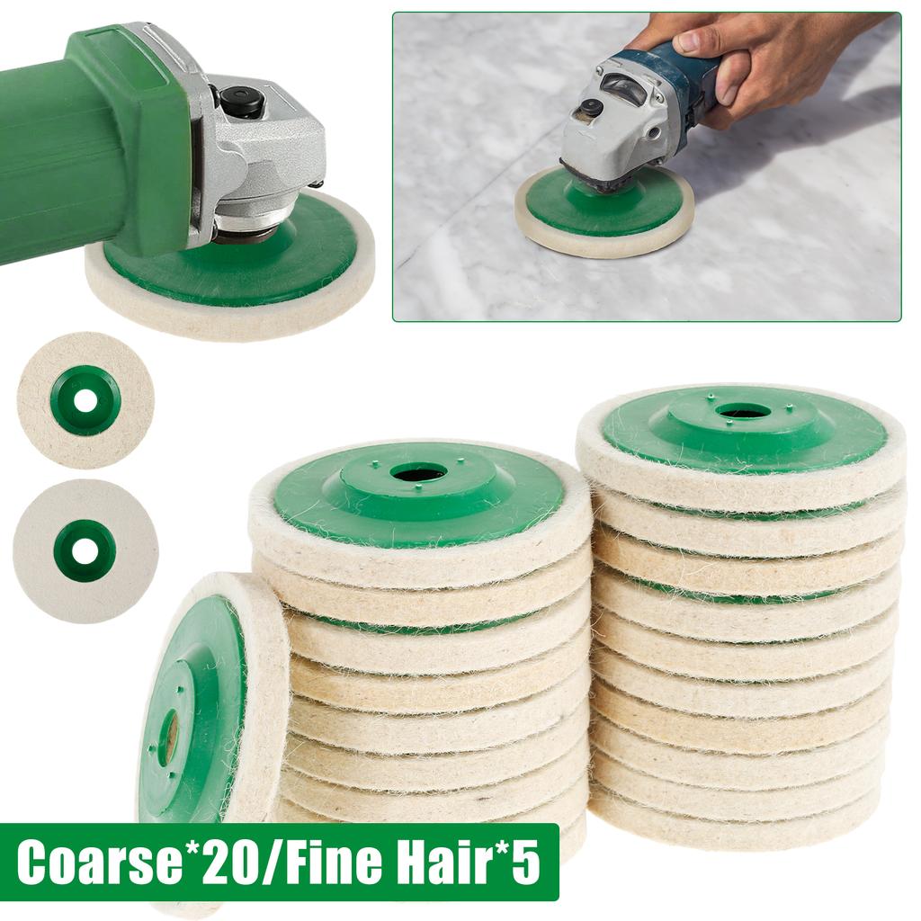 Wool Polishing Wheel Buffing Pads Angle Grinder Wheel Felt Polishing Pad Disc Accessories For Metal Marble Glass Ceramics