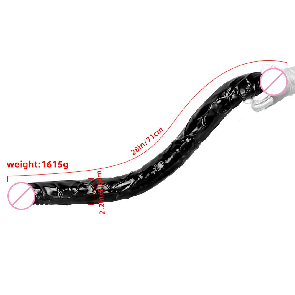 Double Dildo Oversized Realistic Penis Big Black Dick Sex Toy Adult Anal Plug Monster Dildo Fisting Femdom BDSM