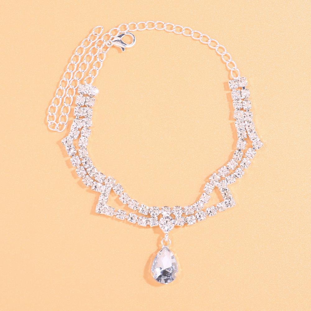 Bijuterii Pandantiv Argint Brățară de Gleznă Diamant Ochișor Strălucitor Stras Brățară de Gleznă Lanț de Picior pentru Damă