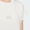 Adidas Alphabet Print Casual Round Neck Training T-Shirt Women Tops Apricot IM8859