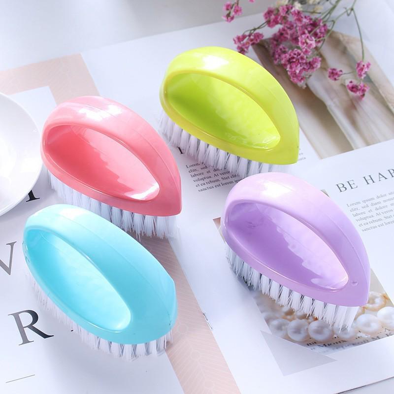 Colorful Egg-Shaped Multi-Function Shoe and Laundry Brush