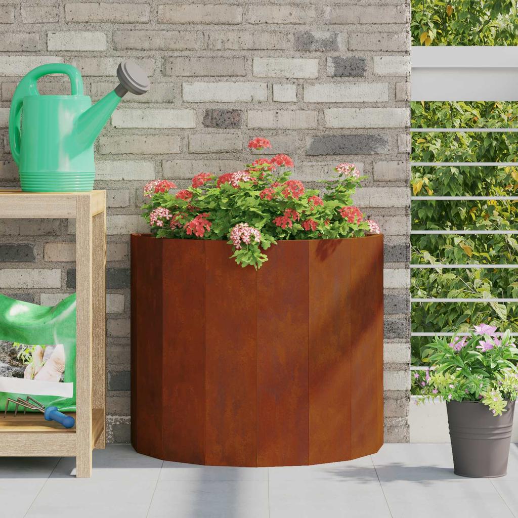 Rustic Planter Box 60 X 30 X 50 Cm Weatherproof Steel