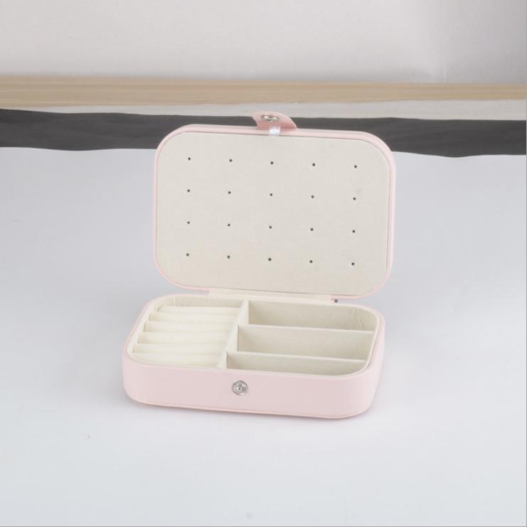 High End Luxury Double Layer Necklace Ring Storage Organizer Travel Packaging Case Jewelry Box Pu Leather Jewelry Gift Box