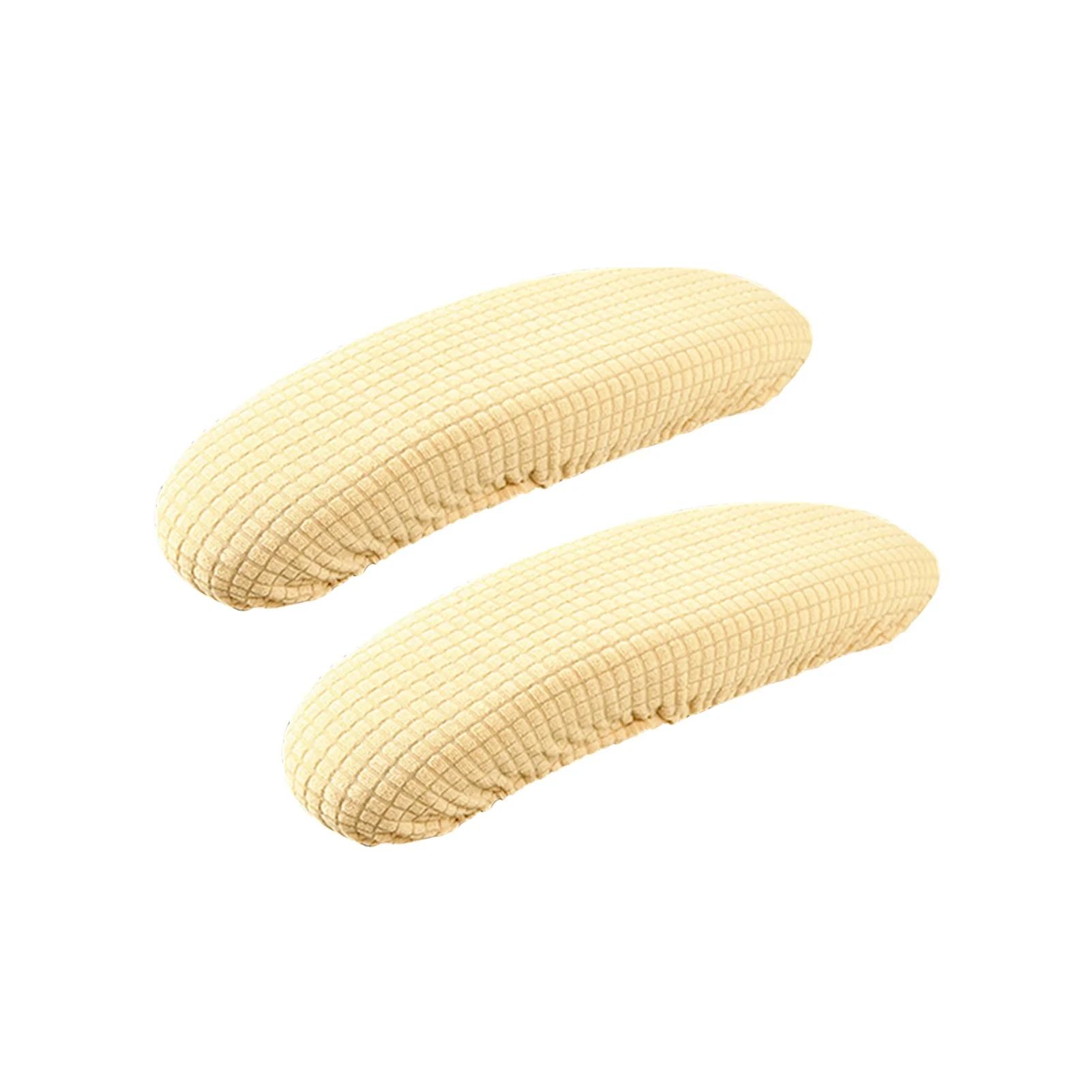 

1 пара Чехол на подлокотник офисного кресла Съемный Эластичный Моющийся Водонепроницаемый Тканевый Эластичный Получехол для Подлокотника Офисного Кресла Дешево 28x9cm бежевый