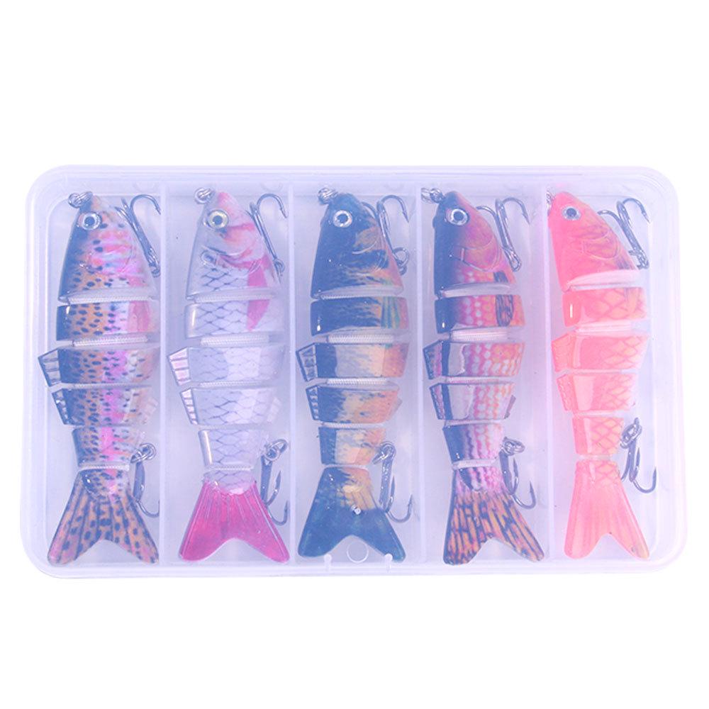 New 18g Multi-Jointed Micro Fish Lure, 6 Sections, Bionic Design for Bass and Asp Fishing.