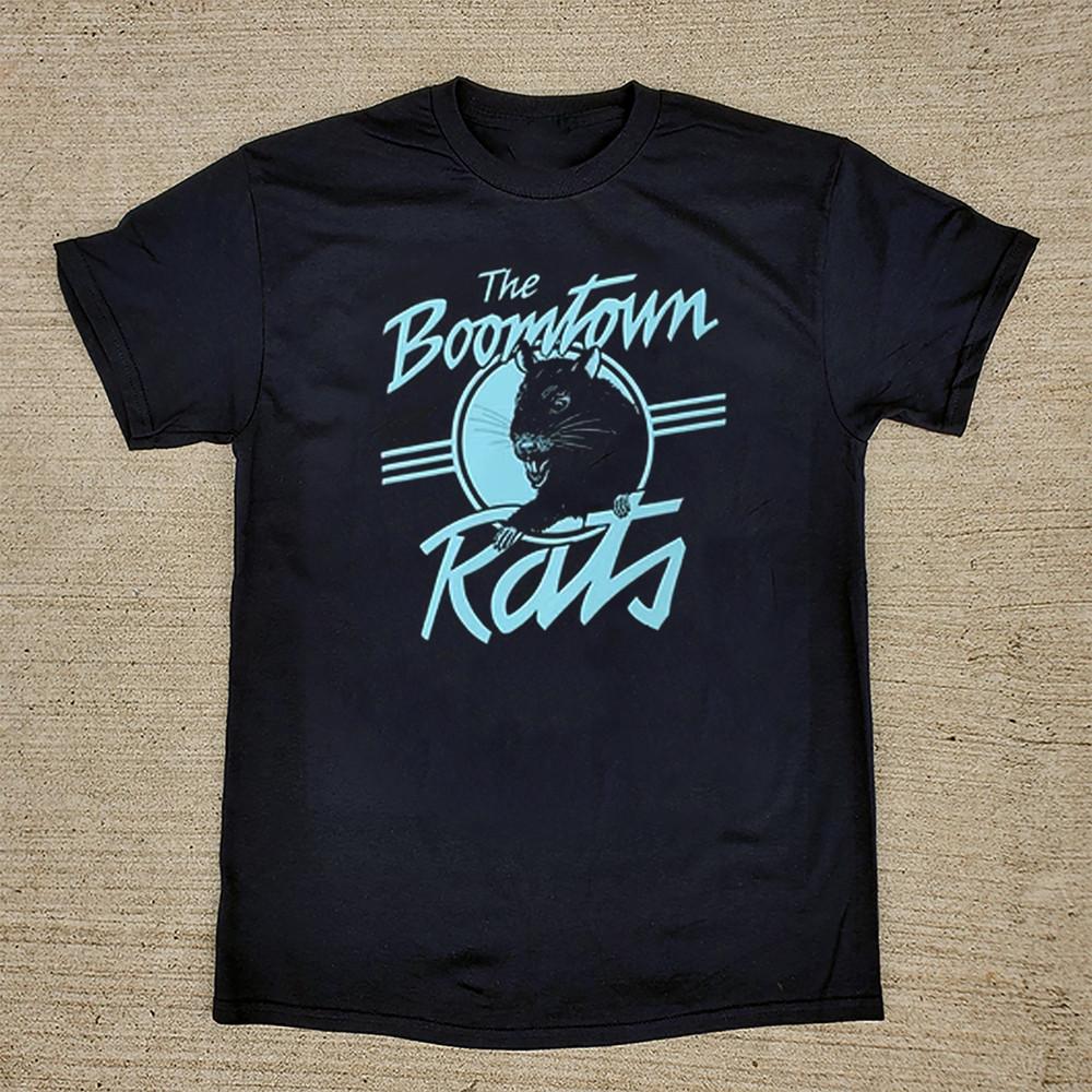 Seltenes THE BOOMTOWN RATS RAT Band Schwarzes T-Shirt Alle Größen S bis 5XL AM1051 Unisex T-Shirt