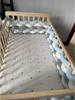 European Single Strand 5cm Cable Knit Baby Bed Bumper - Handmade Anti-Collision & Anti-Fall Decoration