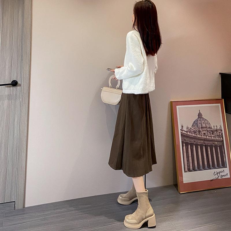 Comfortable Soft Sole Elastic Women's Fashionable Versatile Thick Heel High-heeled Short Boots Autumn and Winter New Martin Boots