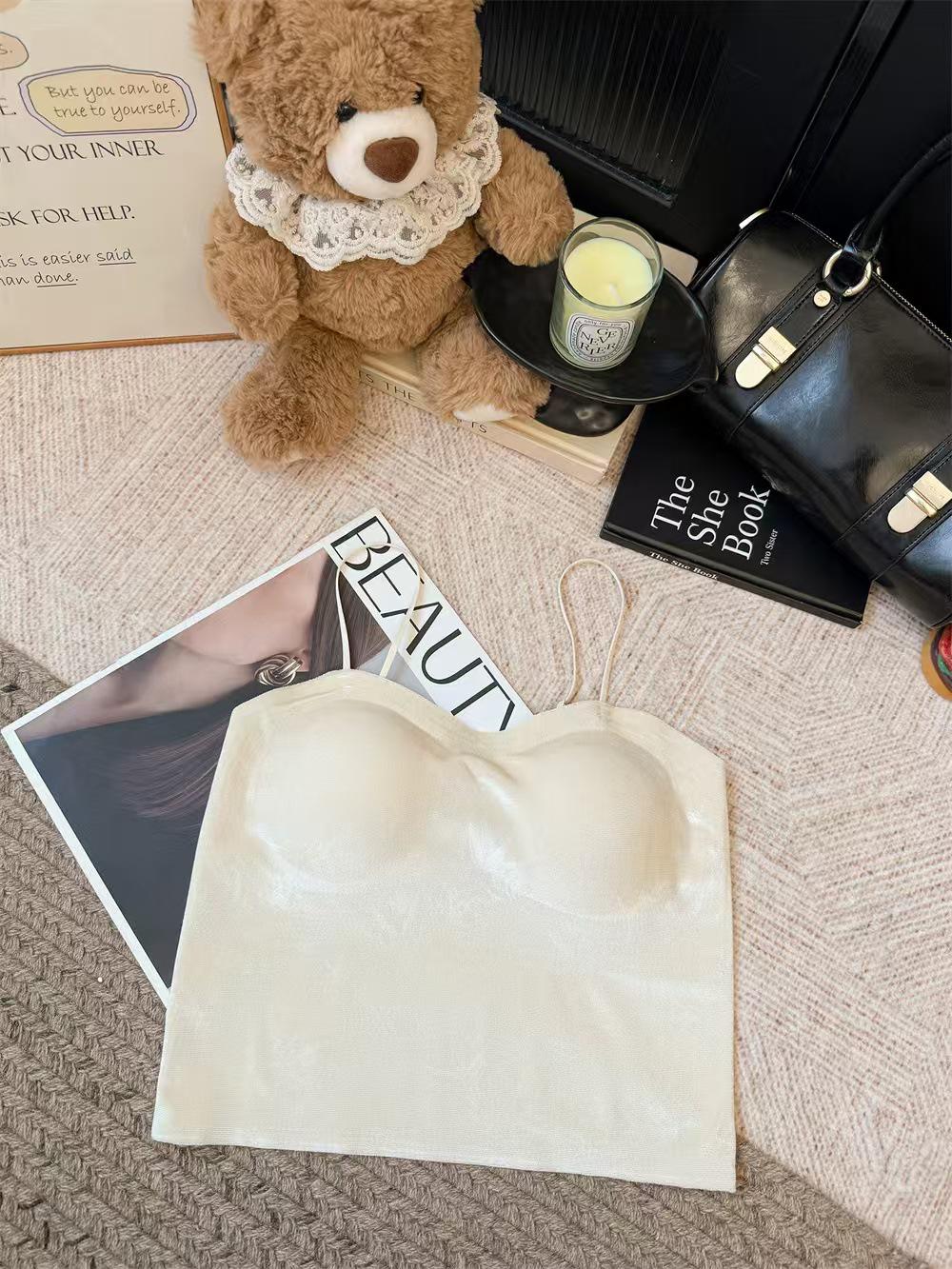 

Женская ретро-бархатная майка с принтом бамбука и нагрудными вкладышами – Элегантная одежда для осени/зимы One Size абрикосовый