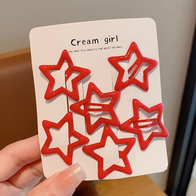6/10pcs Y2k Mini Star Side BB Cute Hair Clip Korean Candy Colorful Dopamine Baby Headwear Girl Hair Pin Bangs Clip Kid Headwear