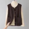 2026 Autumn/Winter Women's Versatile Shearling Sleeveless Vest - Solid Color Fashion Trend
