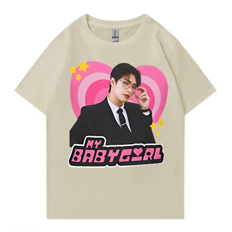 2025 Ateez Mingi Brille T-Shirt Damen Baumwolle Rapper Street Hip Hop Kurzarm Sommer Mode Tops Unisex Lockeres T-Shirt Tops