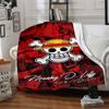 1pc ONE PIECE Flannel Blanket, Soft Skin Friendly with Digital Printing, Various Sizes Available for Family, Friends, Birthday