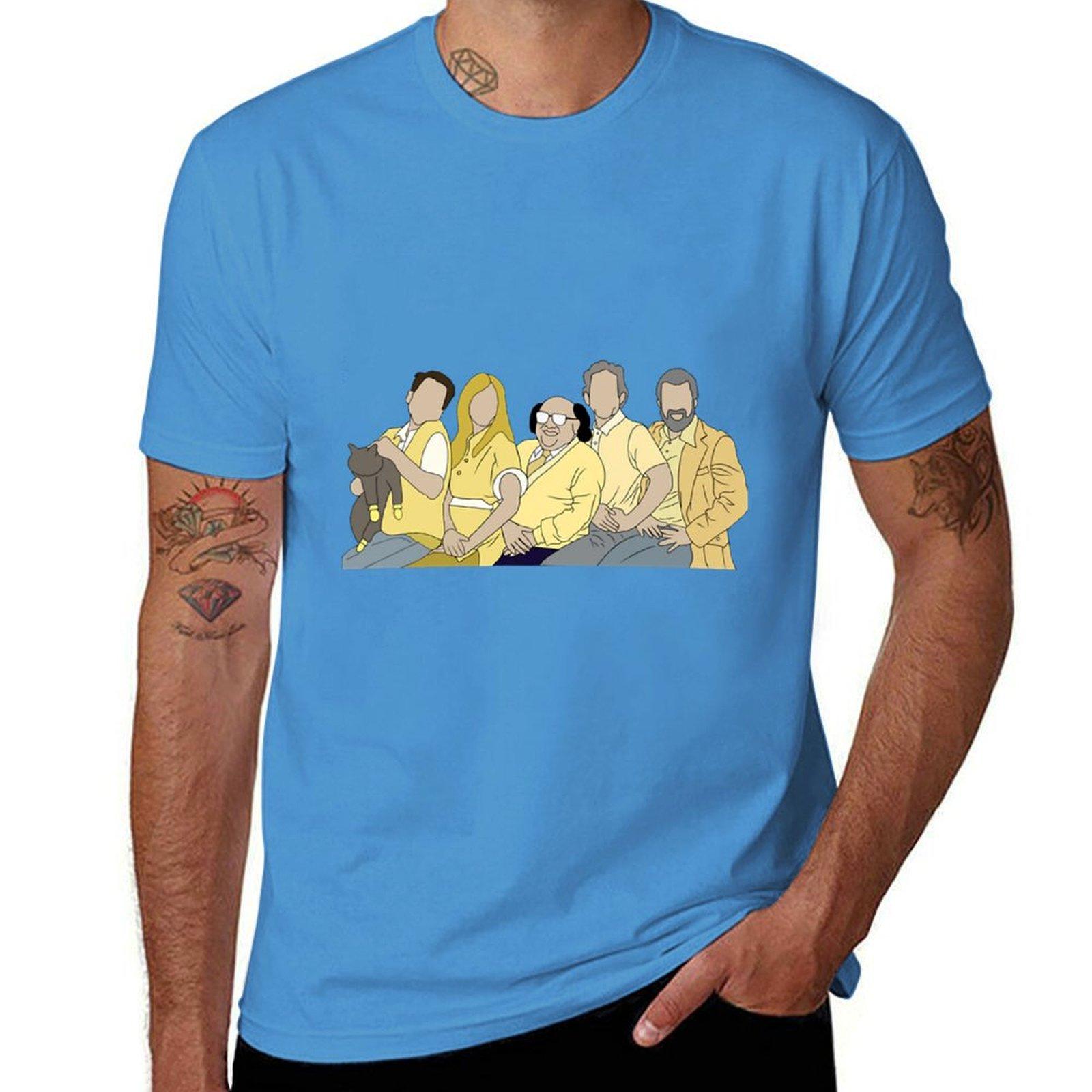 Its always sunny Tshirt vintage clothes animal prinfor boys anime cute clothes mens tall t shirts S