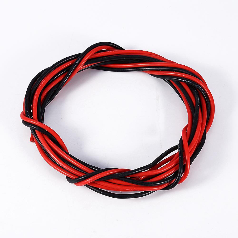New 16AWG 5m Gauge Black & Red Silicone Wire Wiring Flexible Stranded Copper Cable