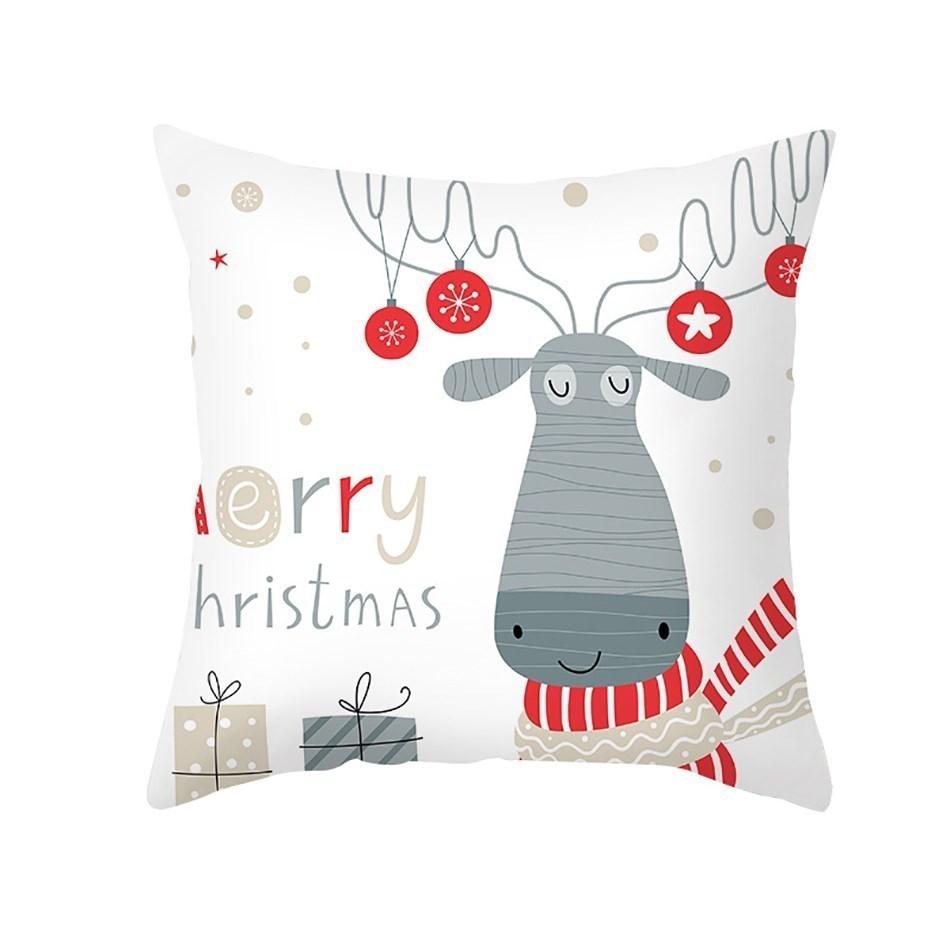 Christmas Cushion Cover Santa Printed Sofa Pillow Cover Christmas Decoration Gift Natal Navidad New Year