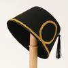 Wool Felt Fabric Turkish Fez Hat Gold Leaf Decor Felt Party Hats Morocco Cap  Equestrian Events