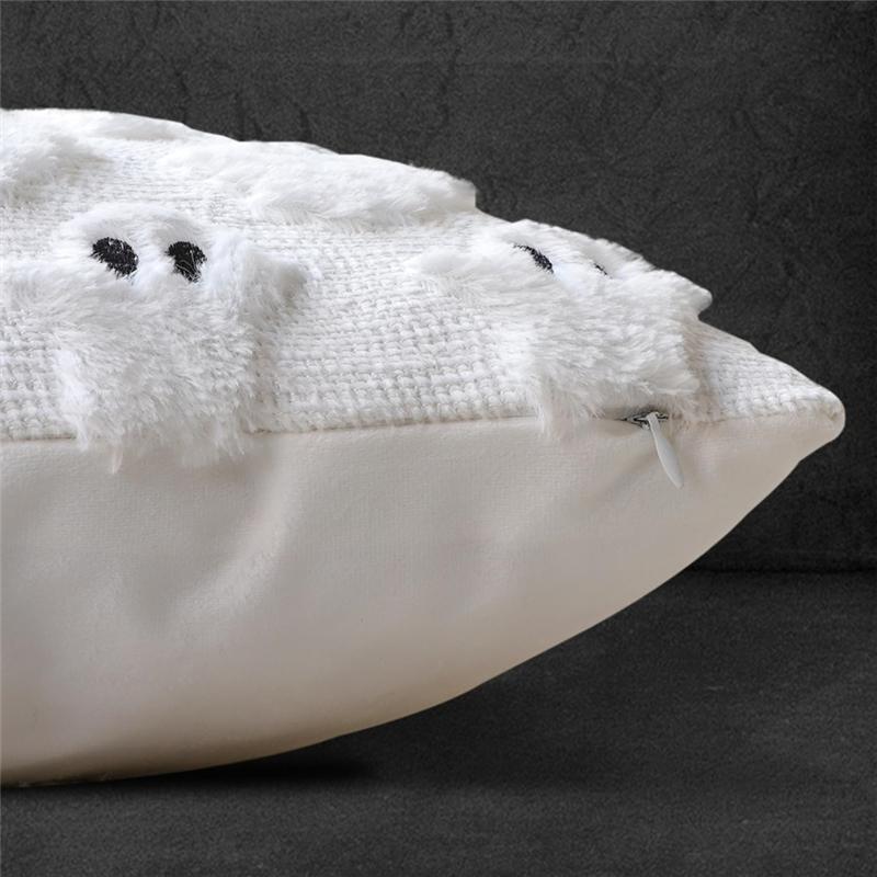 M-Modern-Halloween Ghost Decorative Pillow Covers 18X18 Set Of 3 For Home Decoration Throw Cushion Cases For Fall Autumn Holiday