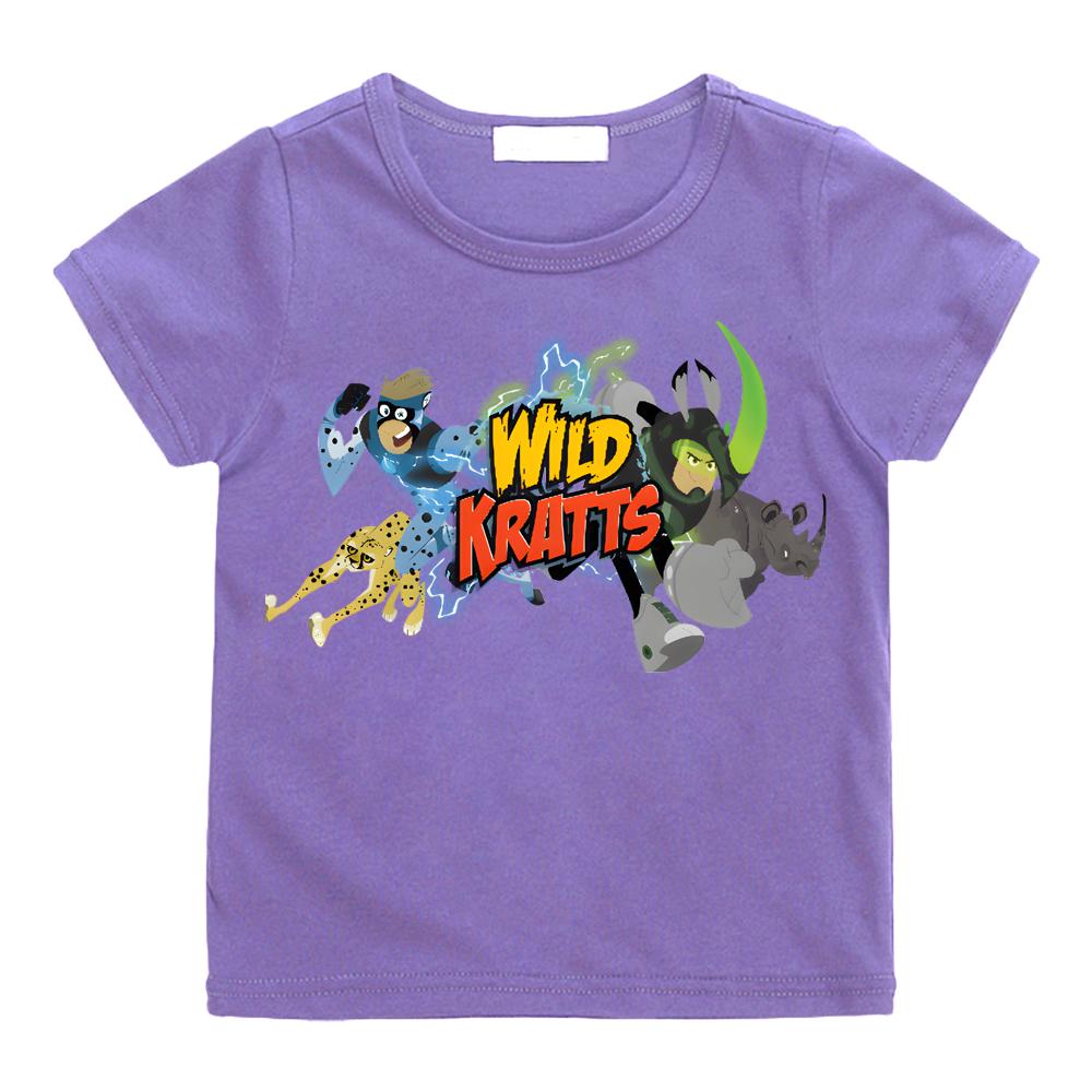 Wild Kratts Pony RainbowDash Cartoon T-shirt 100% Short Sleeve Tshirt Camisetas Cotton Anime Tee-shirt Kawaii Children Clothing