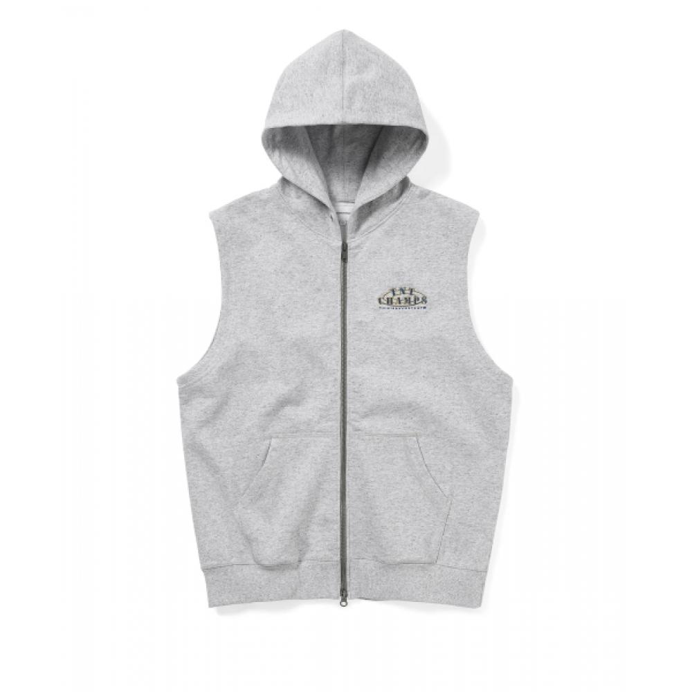 

Thisisneverthat Sleeveless Zip Up Hoodie Heather Grey XL