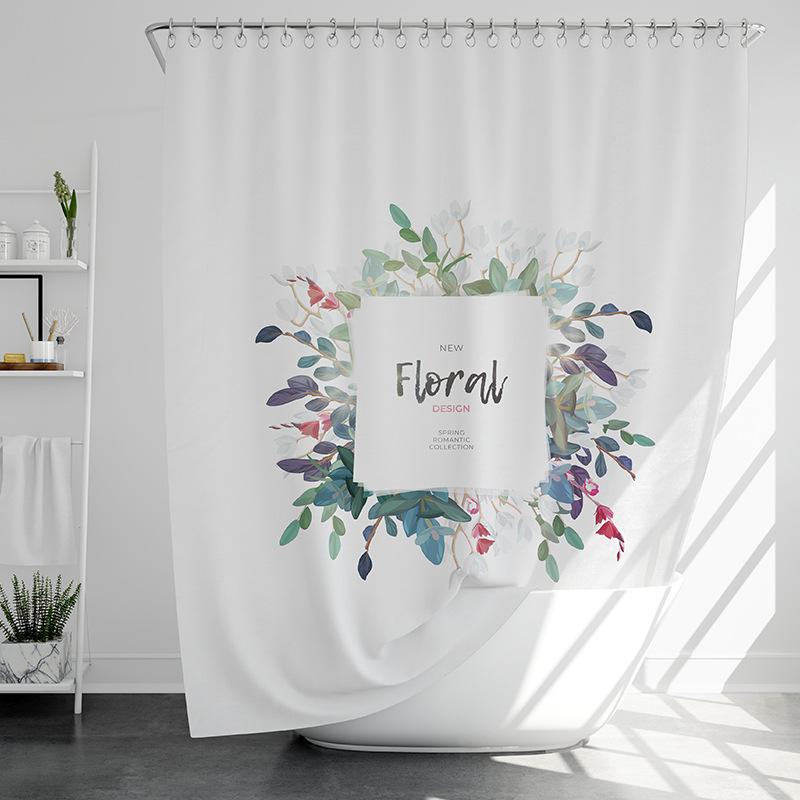 Koupelna zesílená vodotěsná záclona odolná proti plísním sprchový závěs Sprchový oddíl Závěs Sprchový závěs Koupelnový závěs Bez perforace