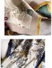 Elegant Faux Cashmere Floral Shawl - Thick Warm Winter Tassel Scarf