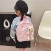 Adorable Cartoon Bear Kids Backpack Cute Nylon Breathable School Bag For Toddlers