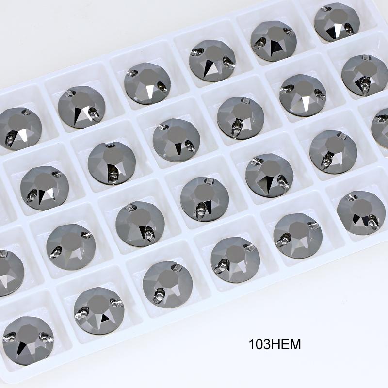 Dongzhou Round Flatback Glass Rhinestone Sew on Crystal Loose Crystal Beads Garment Sewable Rhinestone Diy Accessories