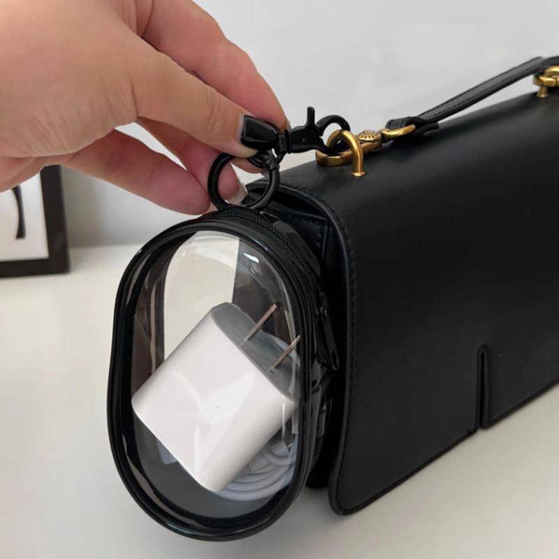 Multifunctionele Doorzichtige Kabel Opbergtas met Ophanghaak Draagbare Transparante Ritszak Reizen Doorzichtige Cosmetische Tas voor Kabels
