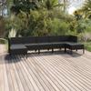 Day and Night - Day and Night Garden Furniture Set 7 Pieces Black Synthetic Rattan Cushions