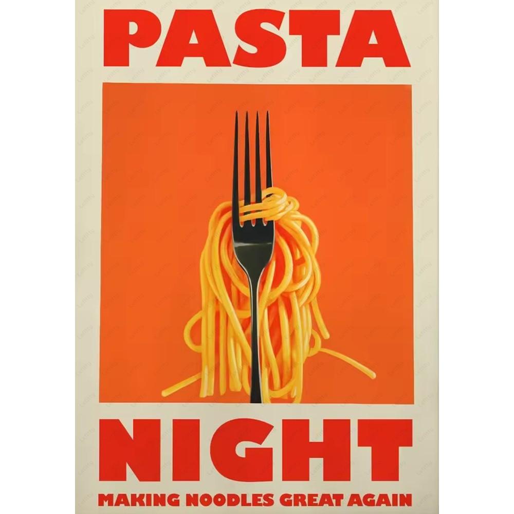 Food Croissant Pasta Meat Restaurant Poster Sticky Wall Art Printing Waterproof Home Living Bed Room Bar Aesthetic Decor