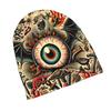 ZLIENSZUS Old School Tattoo Eyeball Wings Knit Hat for Adults - Retro Winged Eyeball Tattoo, Gothic Suitable for Weekend Outfits, Daily Wear & Themed 