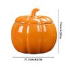 Ceramic Pumpkin Jar Simulated Pumpkin Shaped Storage Jar with Lid Candy Jar Halloween Airtight Treat Food Container Decoration