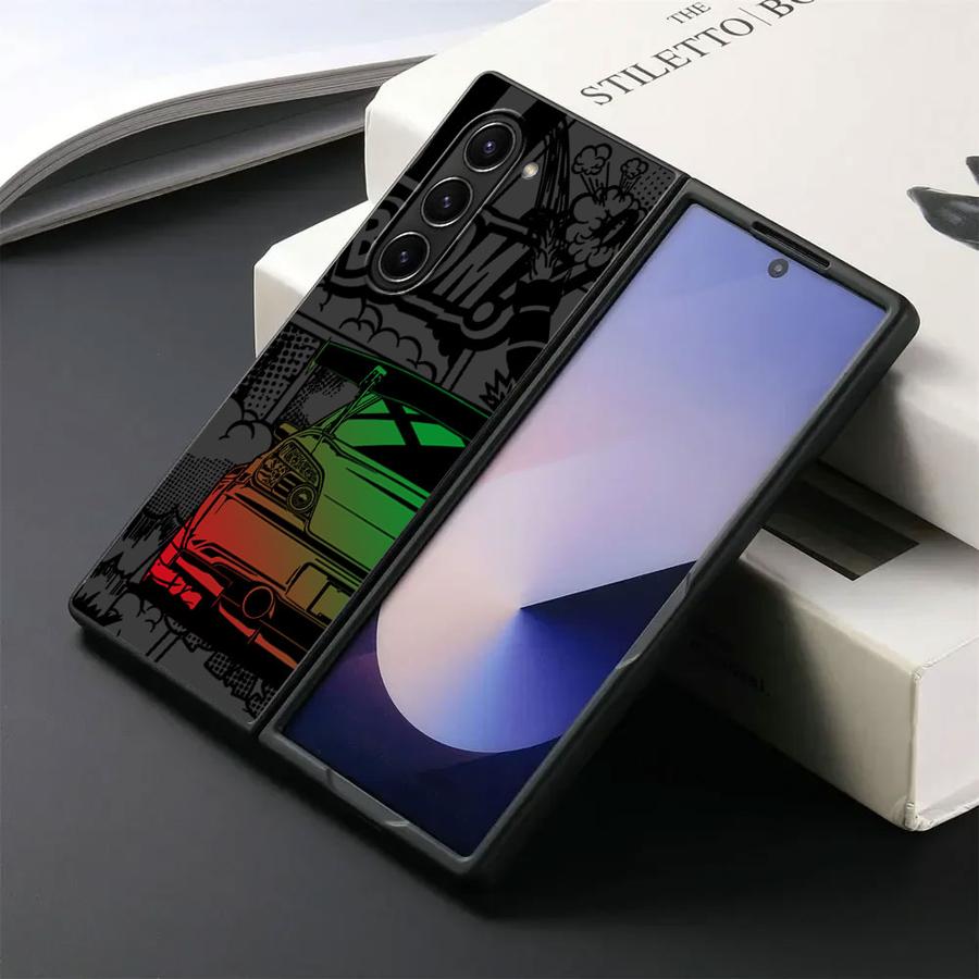 

Чехол для Samsung Galaxy ZFold5 ZFold7 ZFold6 ZFold3 Z Fold 7 6 5 4 3 ZFold4 Задняя крышка телефона JDM Спортивный автомобиль Galaxy Z Fold6