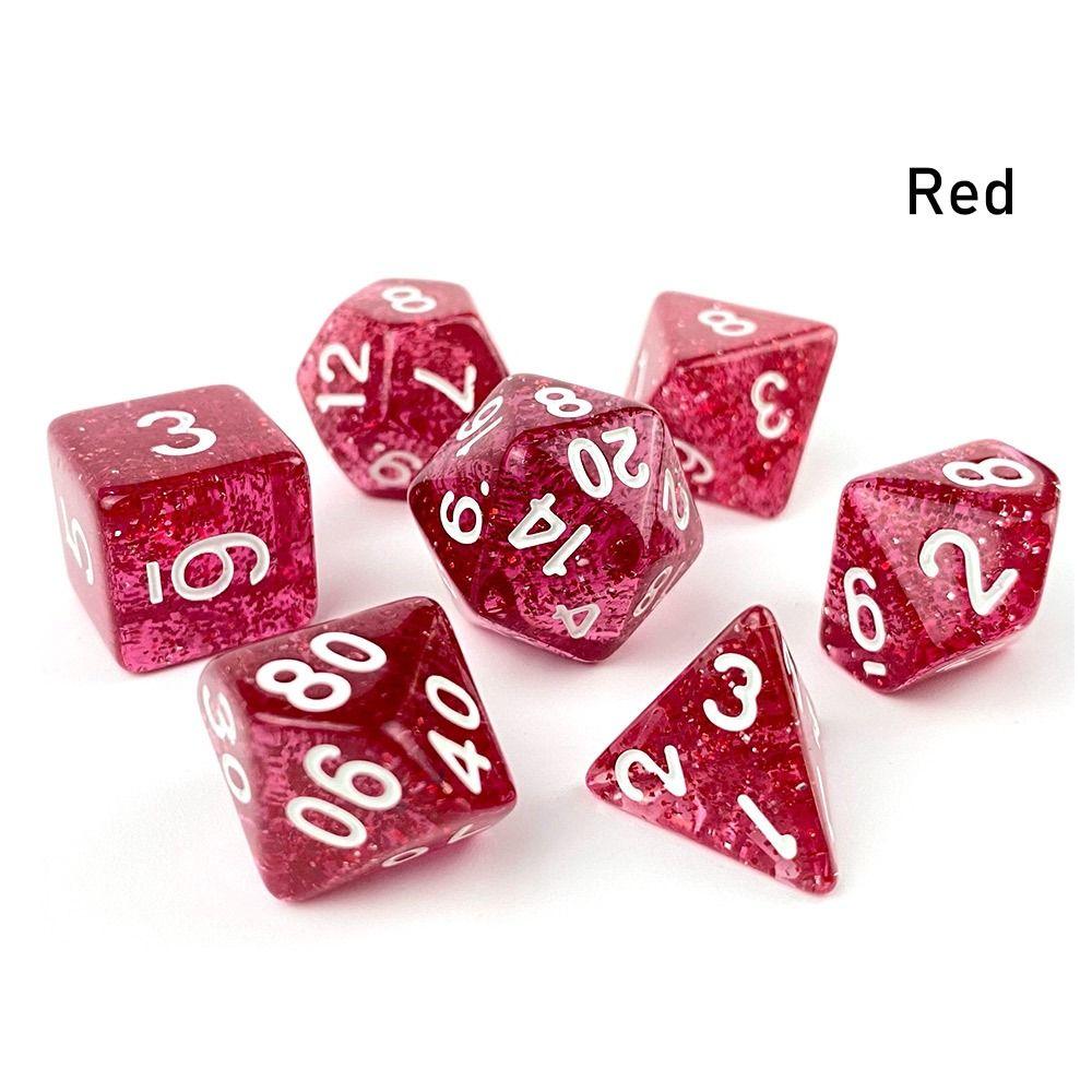 Multifaceted Digital Dice Set Double Colors Acrylic Table Game Opaque Polyhedral Dices for DND Dice Tabletop Role-Playing Game