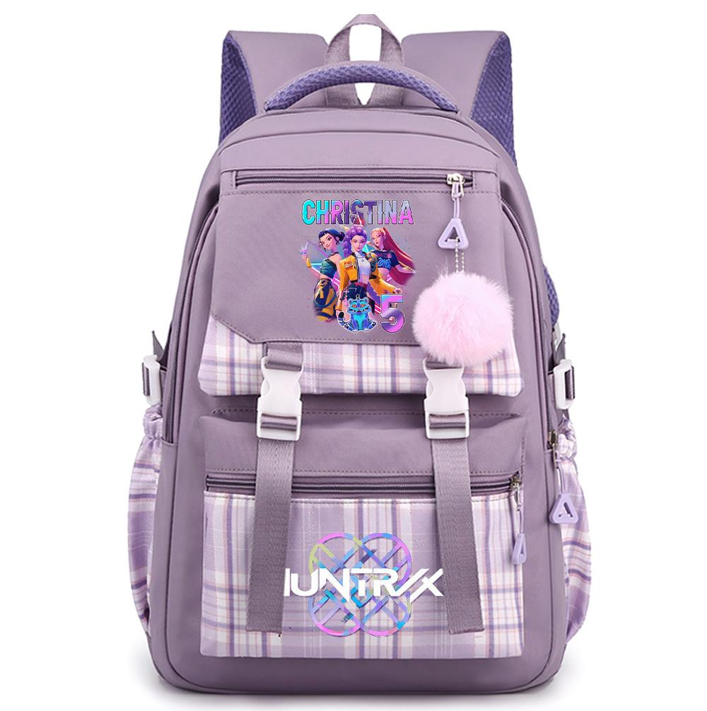 Cartoon Anime K-Pop Demon Hunters Printed Large Capacity Backpack for Teenger Student Bookbag Girl Boy Schoolbag Bookbag Women Waterproof Travel Bag