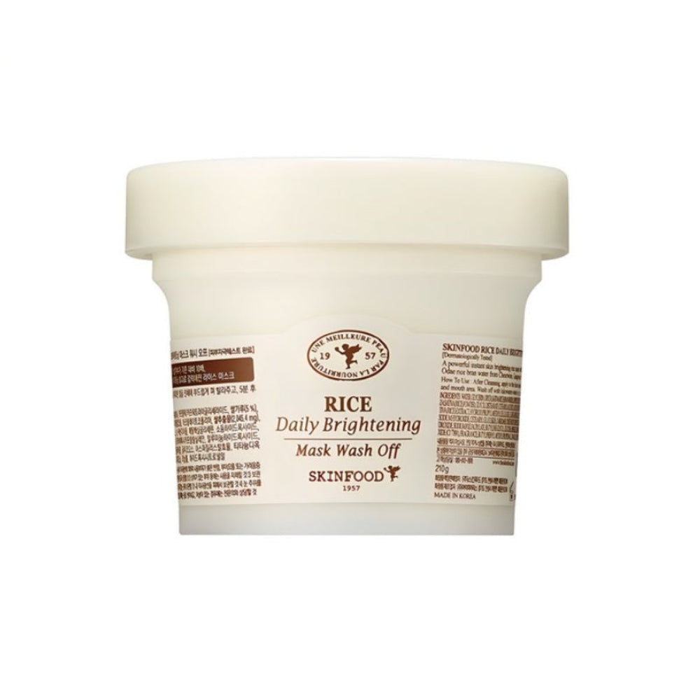 SKINFOOD Masque Éclaircissant Quotidien au Riz Pack Lavable 210g*1Pc/2Pcs/4Pcs