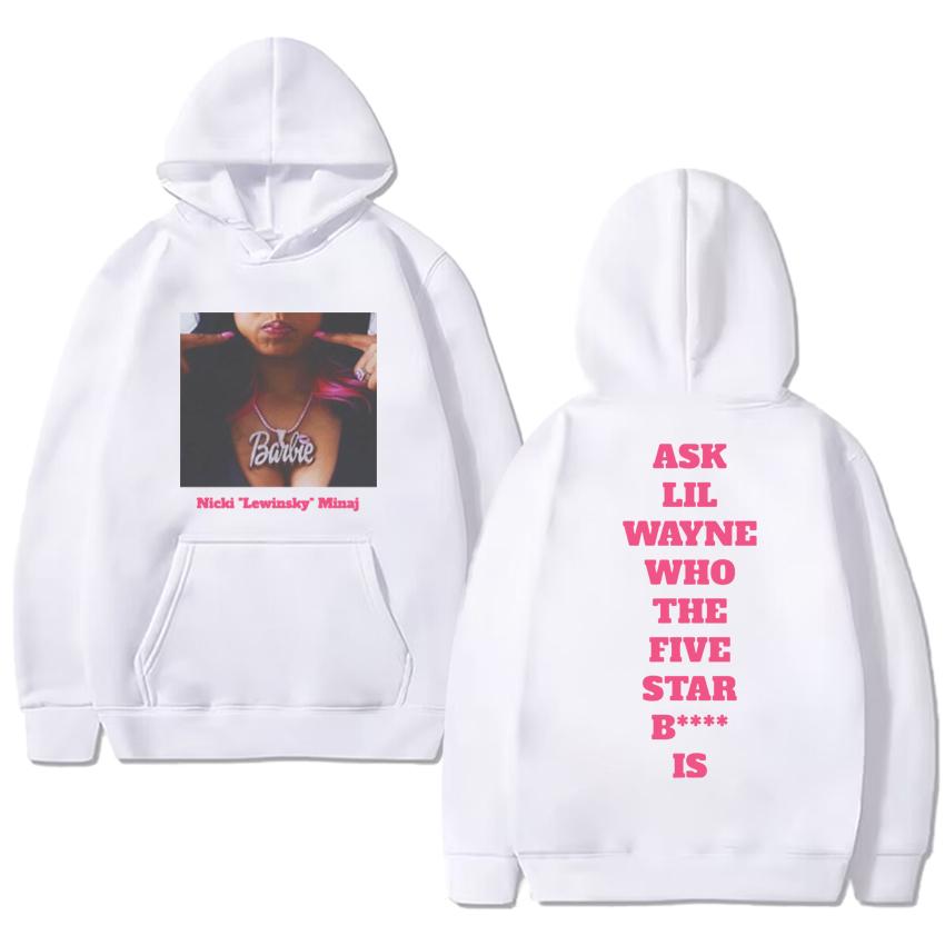 Rapper Nicki Minaj hip hop Album streetwear Men women harajuku fashion Y2k Hoodie Unisex Fleece Long sleeve pullovers Sweatshirt