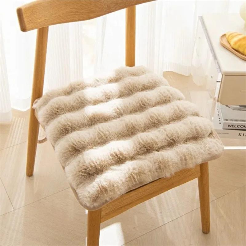 Rabbit Plush Chair Cushion Computer Chair Cushion Office Casual Dining Chair Cushion Thickened Student Stool Seat Cushion