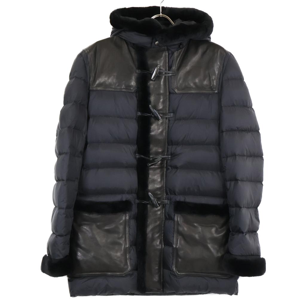 EMMETI Black RAIMONDO Mouton Leather Down Coat Coat 48 blackUsed