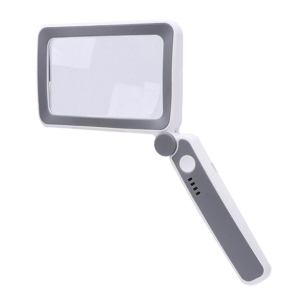 4X Leselupe Rechteckig Faltbar LED Handlupe mit Optischer Acryllinse