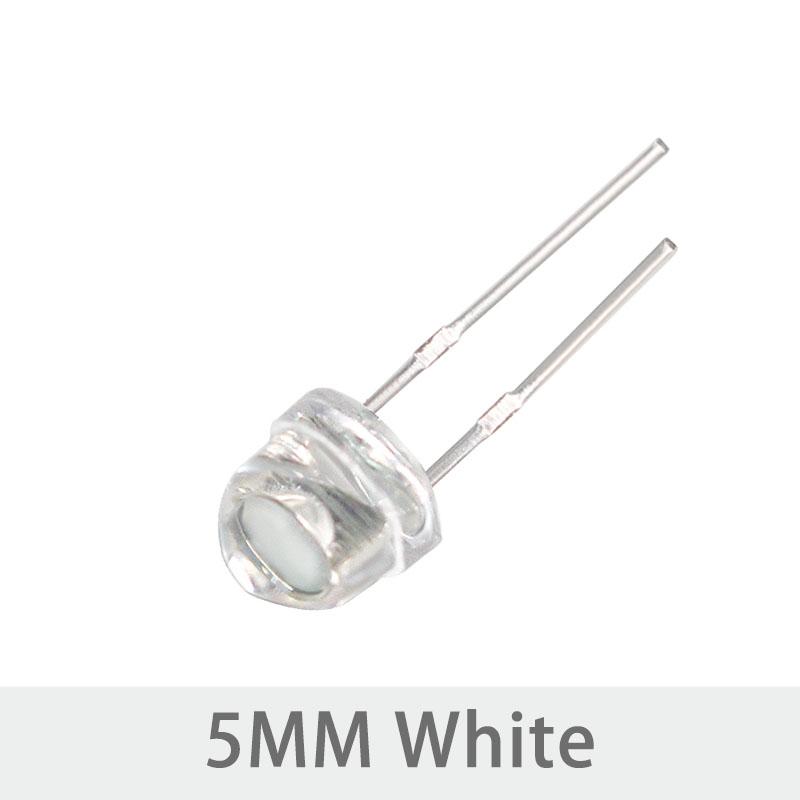 

100 шт. 5 мм солом яний капелюх світлодіод супер яскравий білий/червоний/жовтий/зелений/синій світлодіоди лампи лампи DIY електронний комплект білий