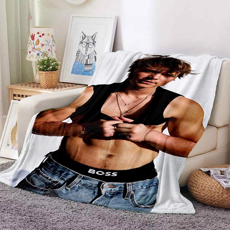 Coperta 3D Rudy Pankow Star JJ Maybank, Morbida Coperta Plaid per Casa Camera da Letto Letto Divano Picnic Viaggio Ufficio Coperta Regalo Bambini