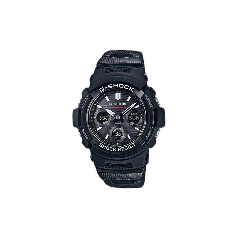

Casio LCD/Pointer Dual Display Series Fashion Trend Solar Charging System Impact Resistant Structure Solar Quartz Movement Resin AWG-M100SBC-1AJF чёрный