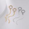  Snake Chain Long Tassel Drop Earrings Stainless Steel Fashion Unique Design Earrings for Women Girl Kpop Wedding Jewelry