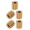 5PCS RC Car Brushed Motor Gear Brass 10T Motor Gear for Axial SCX24 124 RC Crawler Car
