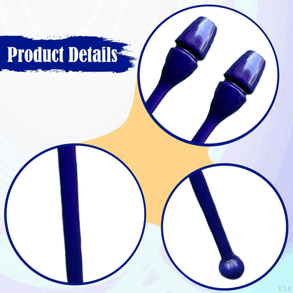 2 Pieces Rhytmic Gymnastics 44cm Easy to Control Training Equipment Exercise Pole for