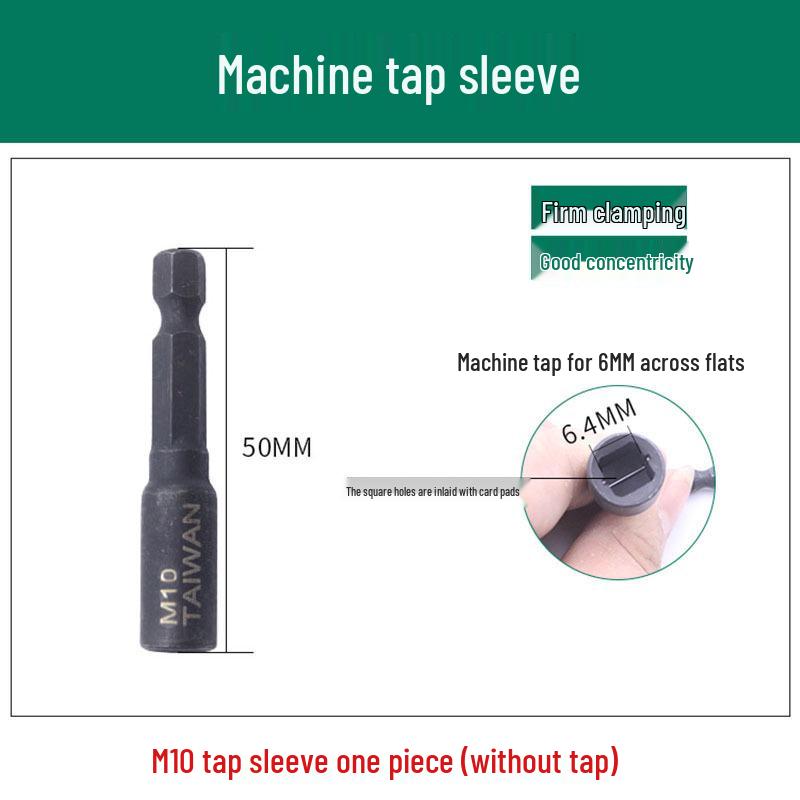 Hex Shank Tapping Chuck Conversion Head with Tap Extension Rod