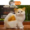 18x16x11cm Simulace Perská kočka Siamská kočka Zrzavá kočka Plyšová hračka Realistická Kraví kočka Krásná Koťátko Panenka Domácí Dekorace do Auta