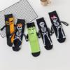 Fun Halloween Socks Spooky Magnetic Hand-Holding Hands Socks Creative Cute Bat Socks Mid-Calf Cotton Socks Couple Socks Gift